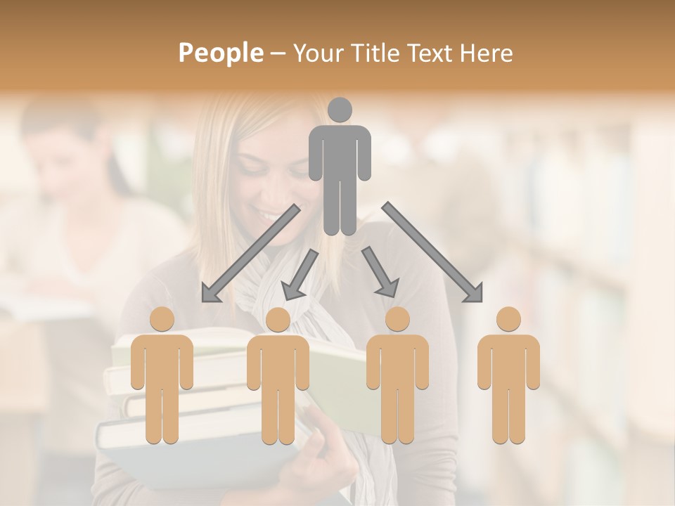 Teenager People Library PowerPoint Template