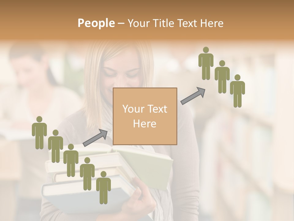 Teenager People Library PowerPoint Template