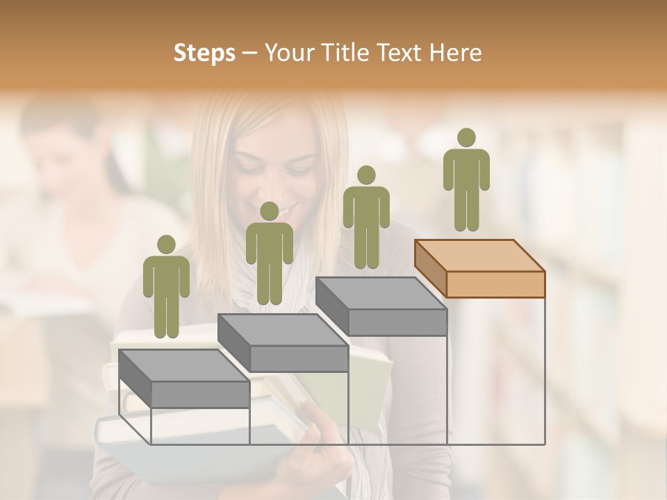 Teenager People Library PowerPoint Template