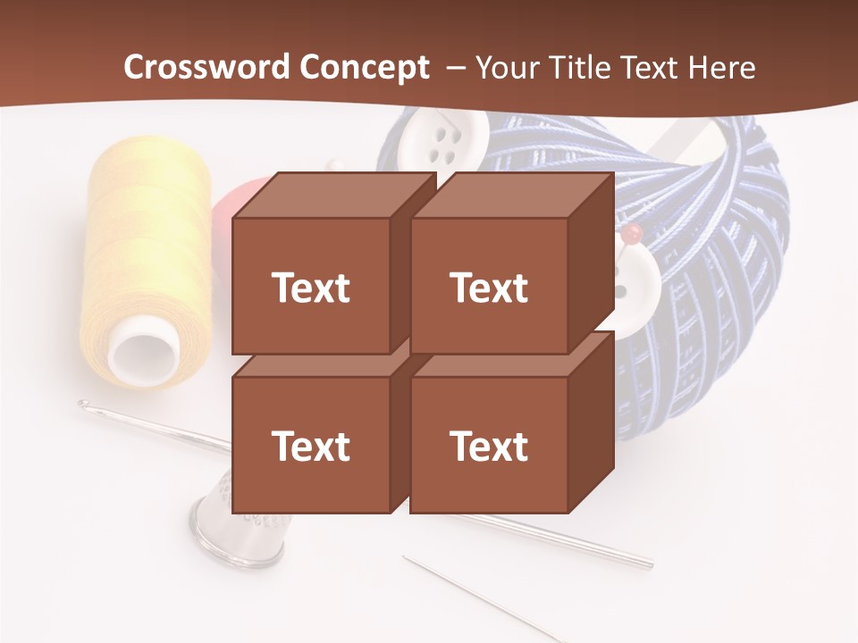 Ball Dressmaking Wool PowerPoint Template