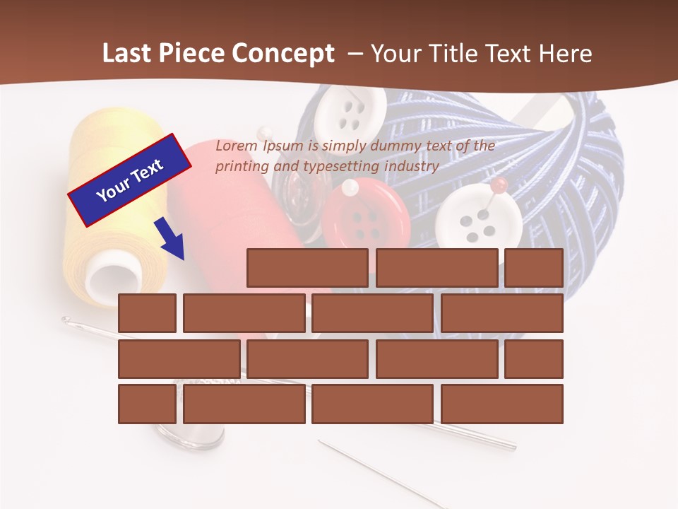 Ball Dressmaking Wool PowerPoint Template