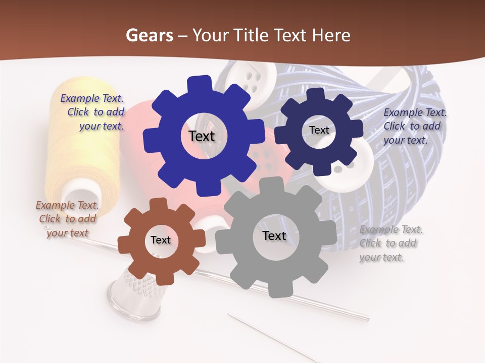 Ball Dressmaking Wool PowerPoint Template