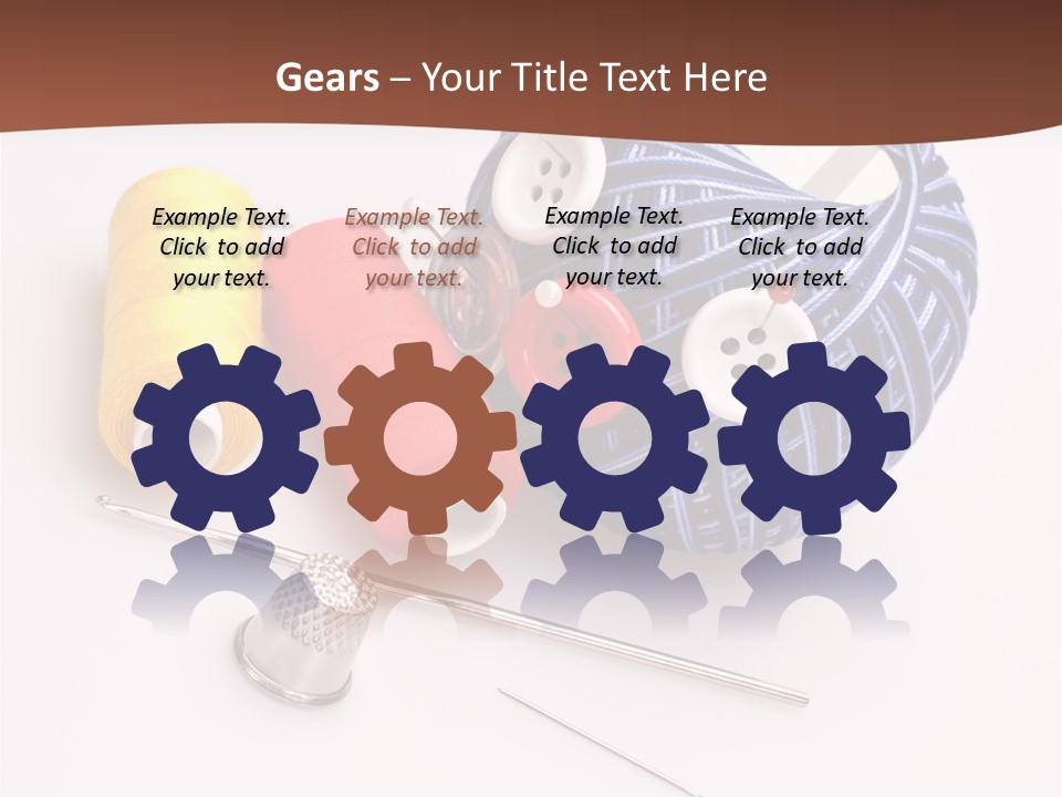 Ball Dressmaking Wool PowerPoint Template