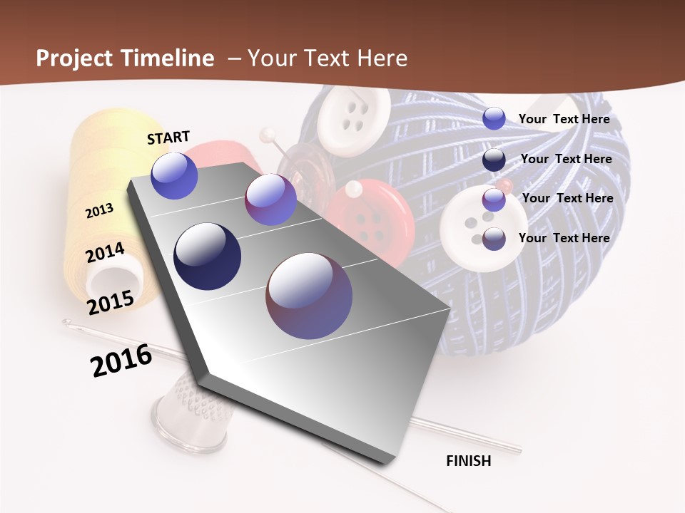 Ball Dressmaking Wool PowerPoint Template