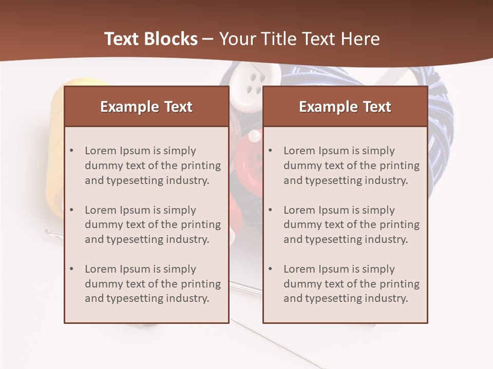 Ball Dressmaking Wool PowerPoint Template