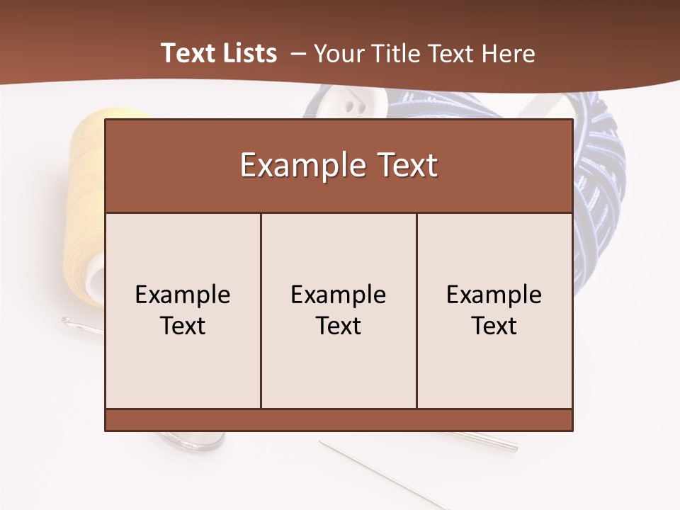 Ball Dressmaking Wool PowerPoint Template
