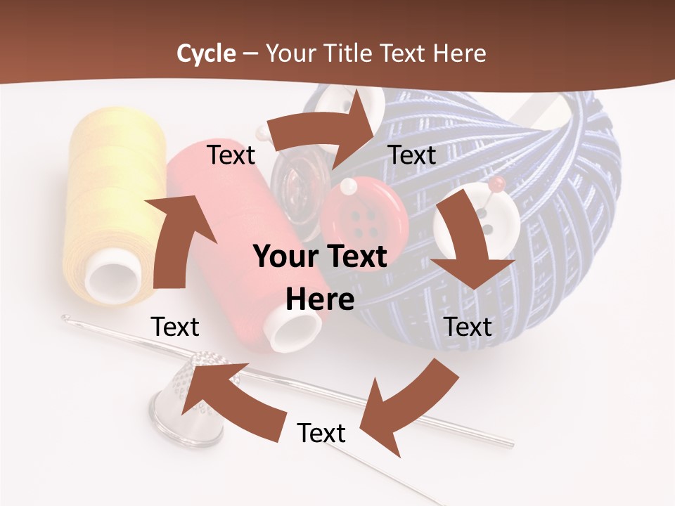 Ball Dressmaking Wool PowerPoint Template