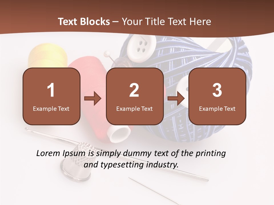 Ball Dressmaking Wool PowerPoint Template