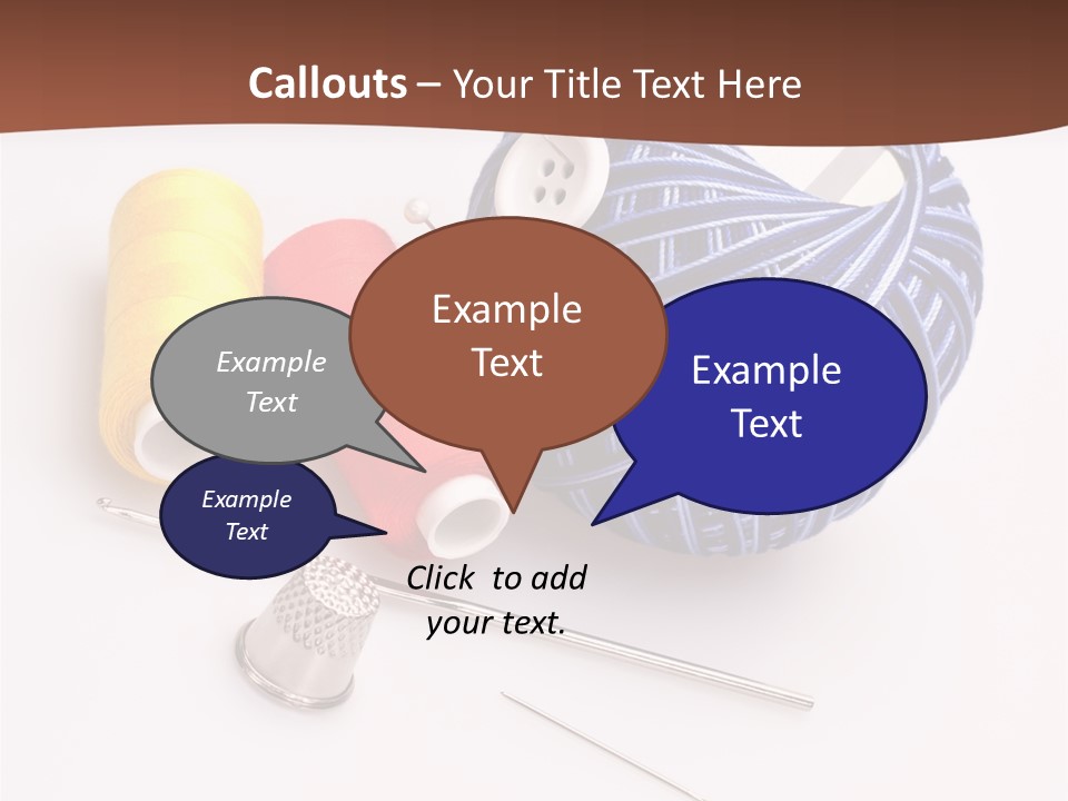 Ball Dressmaking Wool PowerPoint Template