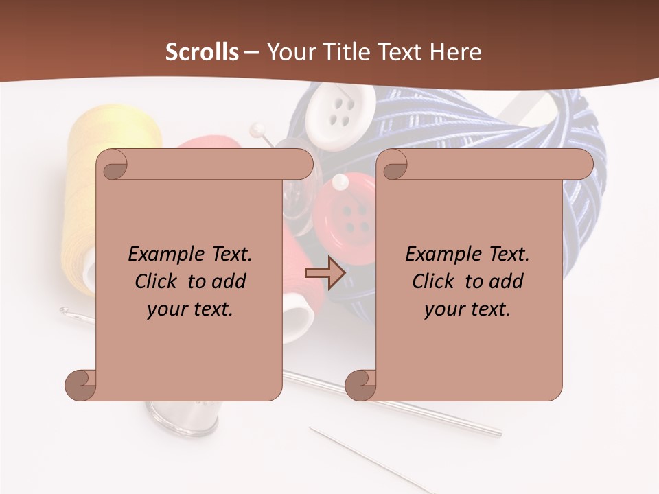 Ball Dressmaking Wool PowerPoint Template