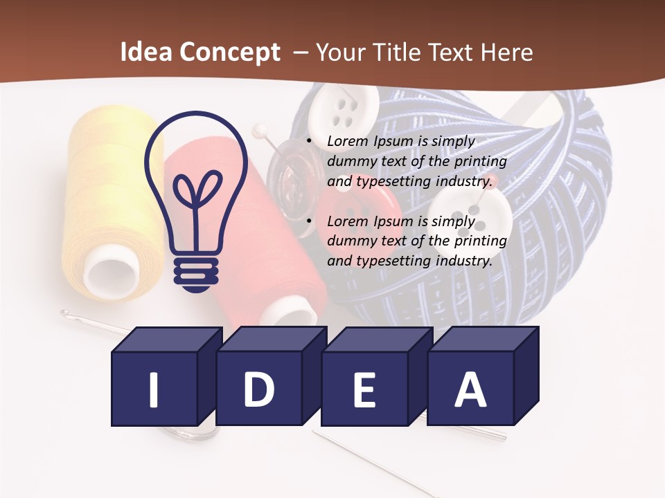 Ball Dressmaking Wool PowerPoint Template