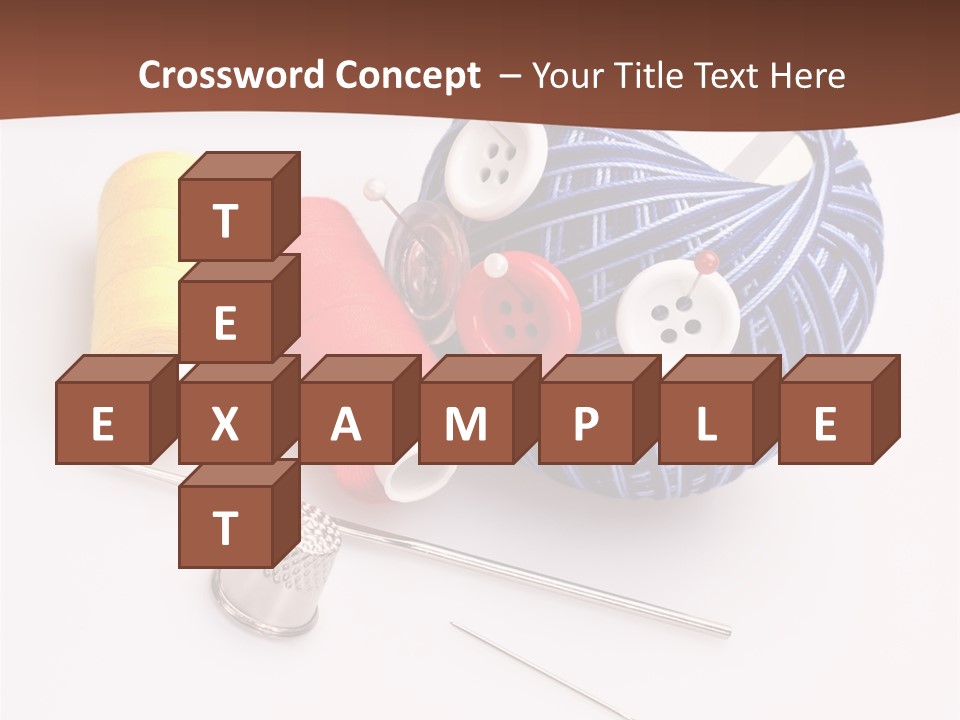 Ball Dressmaking Wool PowerPoint Template