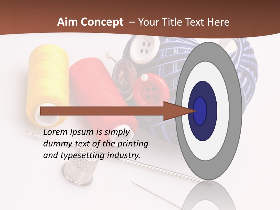 Ball Dressmaking Wool PowerPoint Template