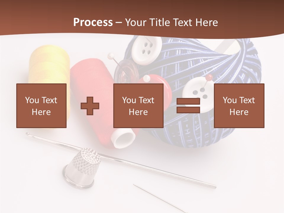 Ball Dressmaking Wool PowerPoint Template