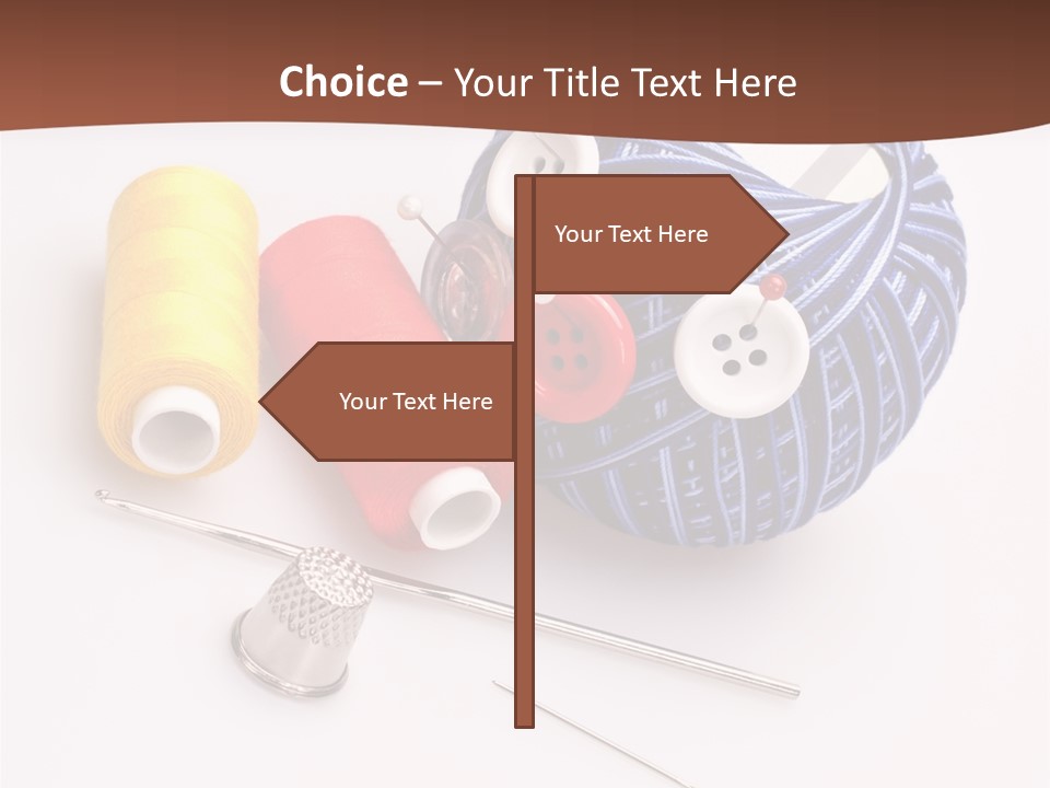 Ball Dressmaking Wool PowerPoint Template