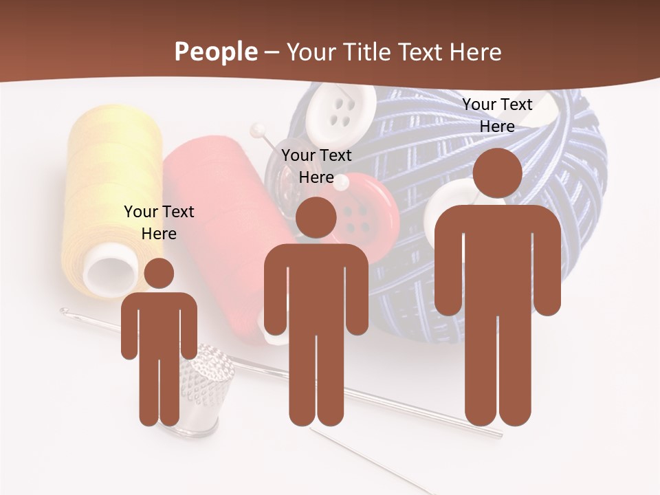 Ball Dressmaking Wool PowerPoint Template