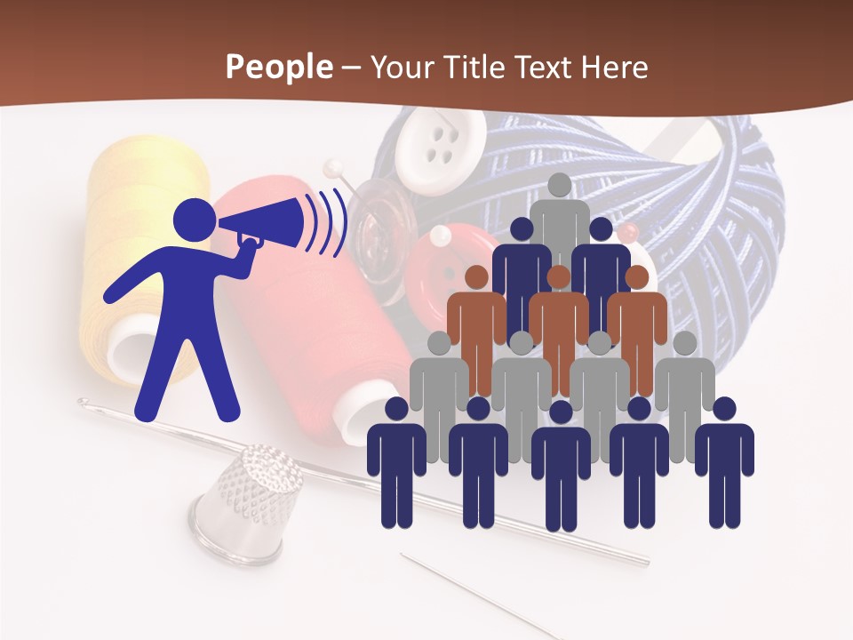 Ball Dressmaking Wool PowerPoint Template