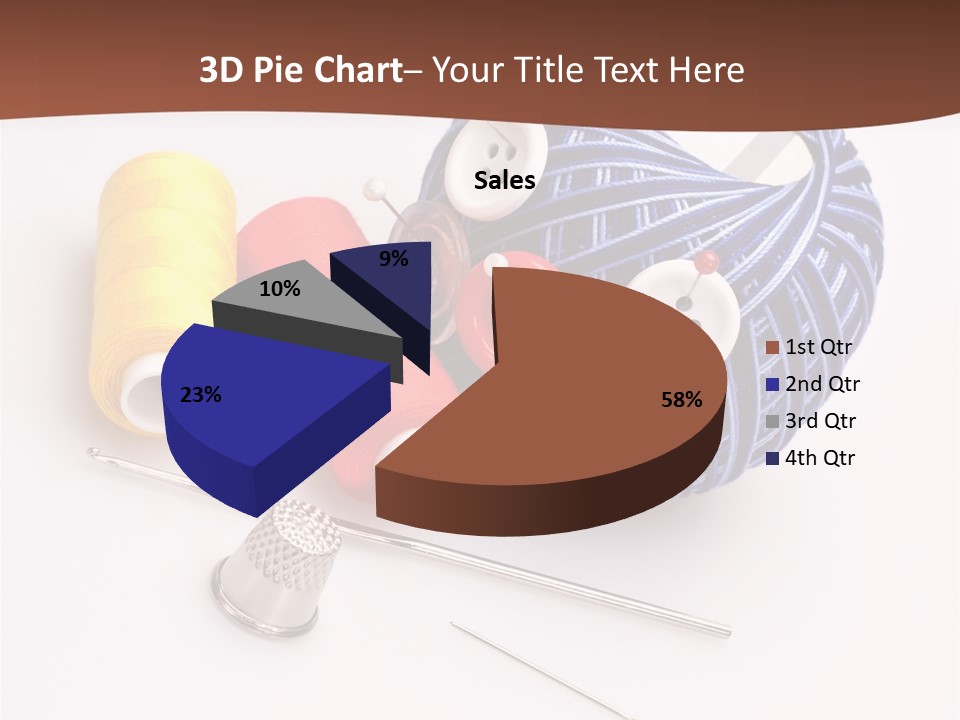 Ball Dressmaking Wool PowerPoint Template