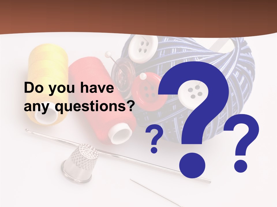 Ball Dressmaking Wool PowerPoint Template