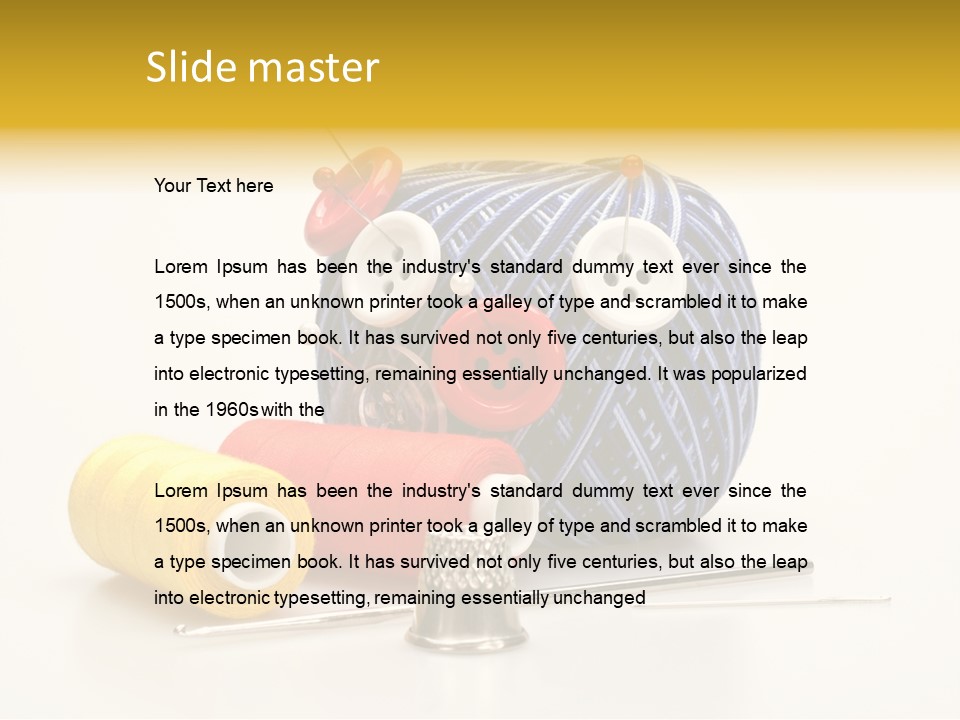 Clothing Craft Repair PowerPoint Template