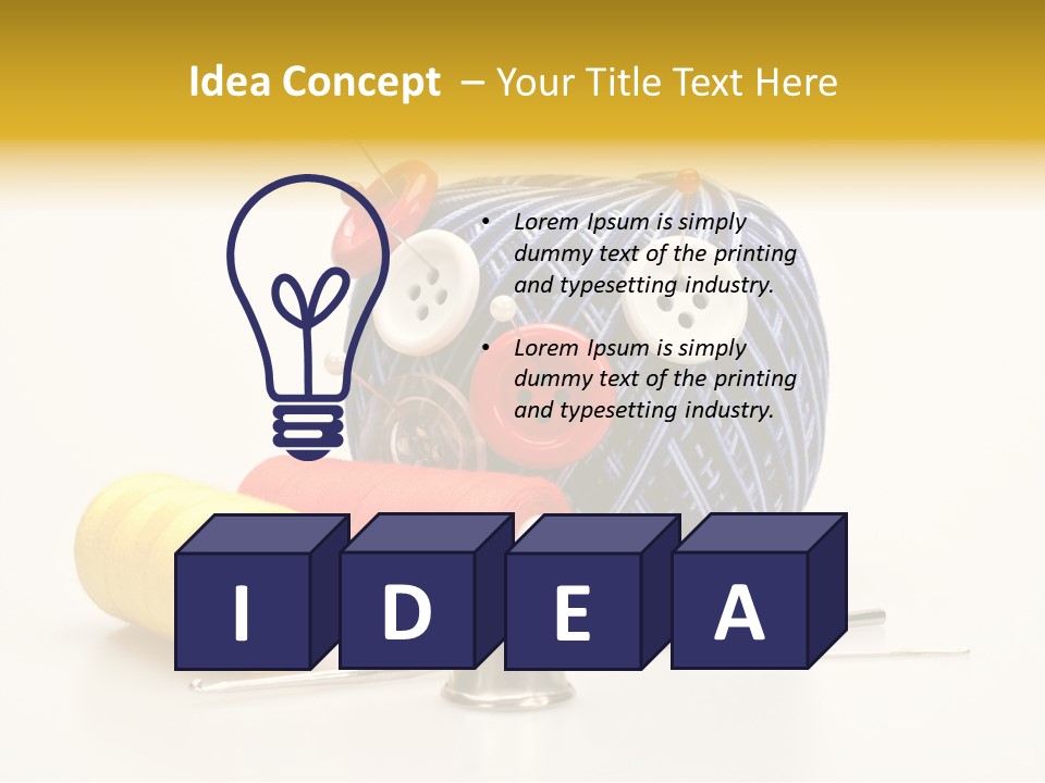 Clothing Craft Repair PowerPoint Template