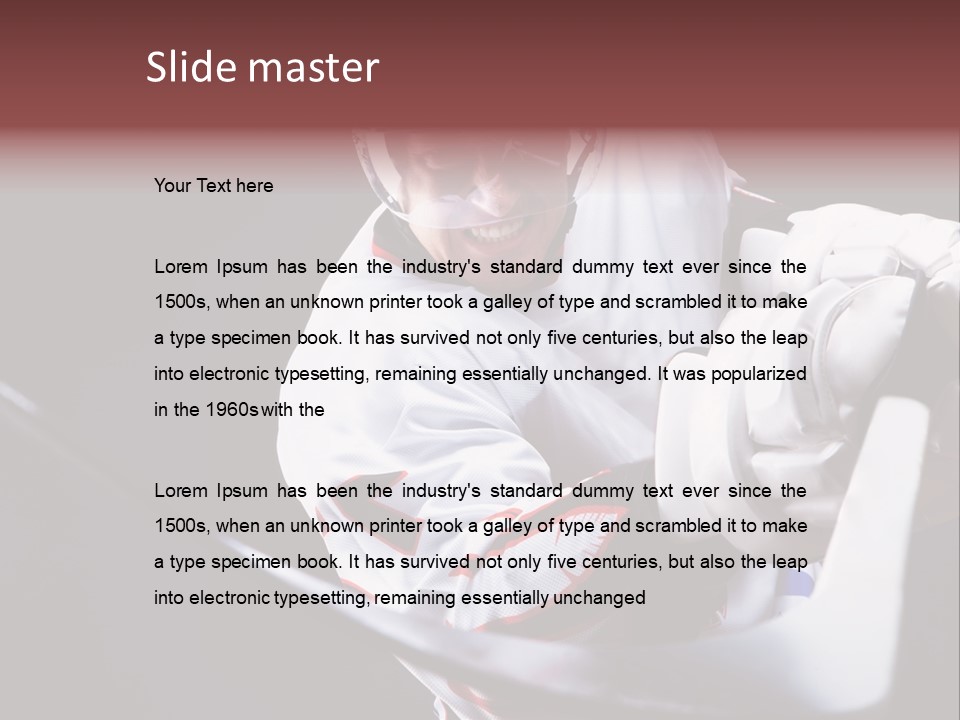 Sportswear Winter Handsome PowerPoint Template