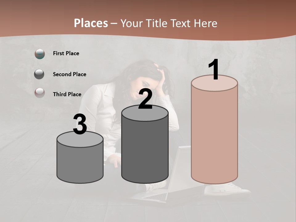 Study Female Girl PowerPoint Template