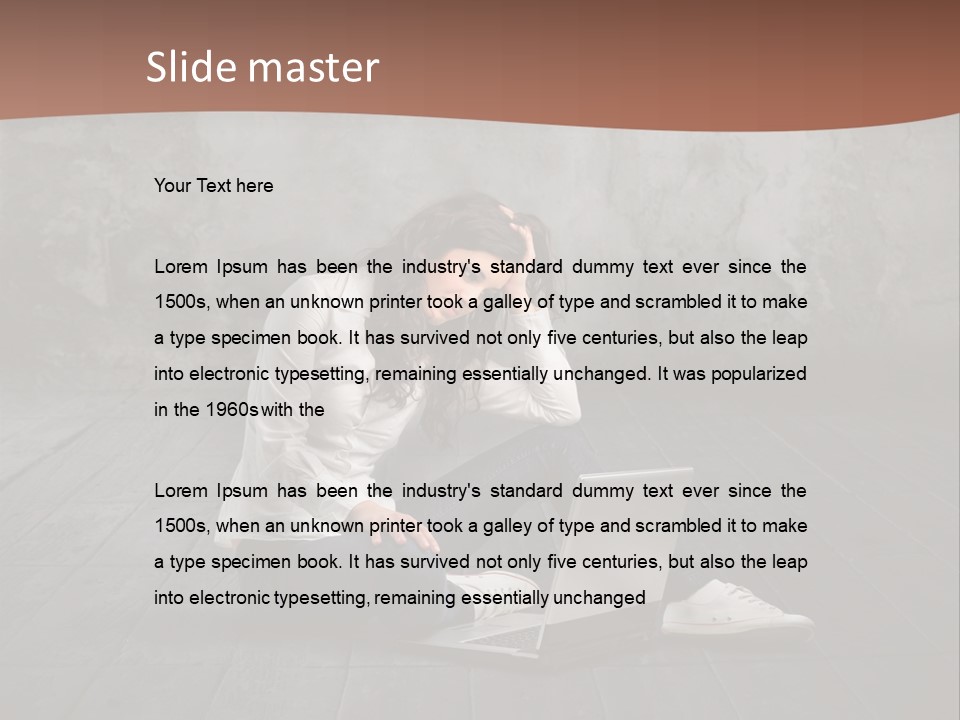 Study Female Girl PowerPoint Template