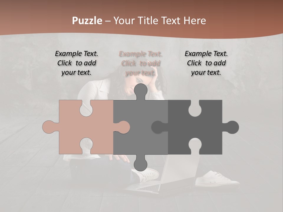 Study Female Girl PowerPoint Template