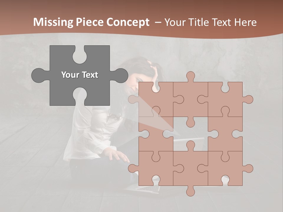 Study Female Girl PowerPoint Template