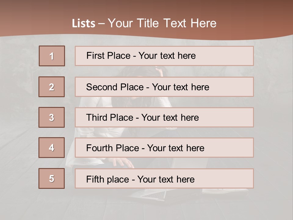 Study Female Girl PowerPoint Template