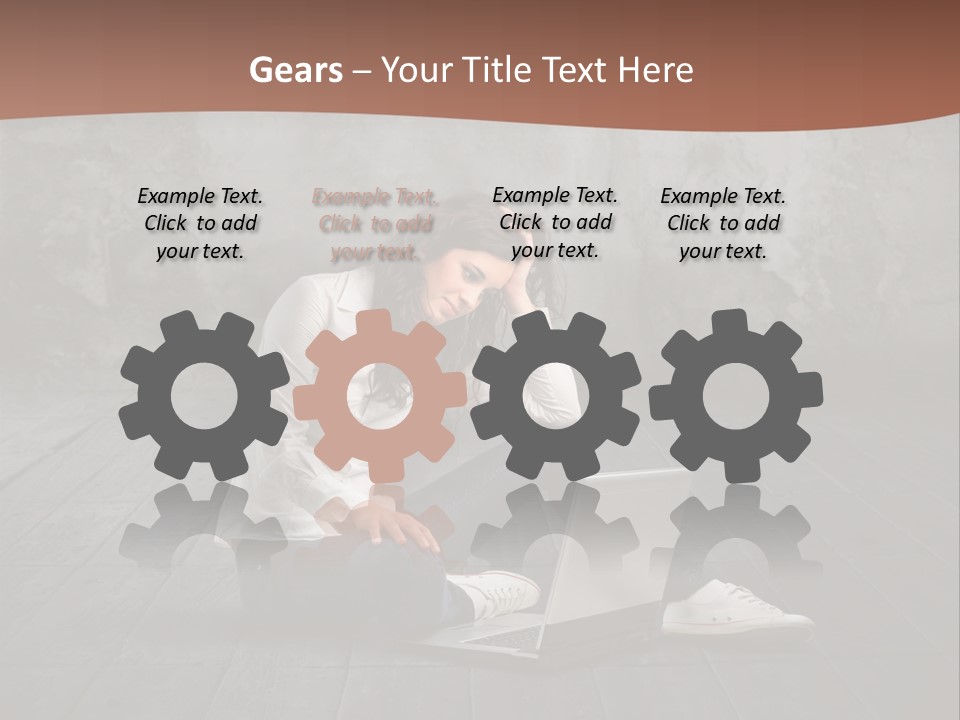 Study Female Girl PowerPoint Template