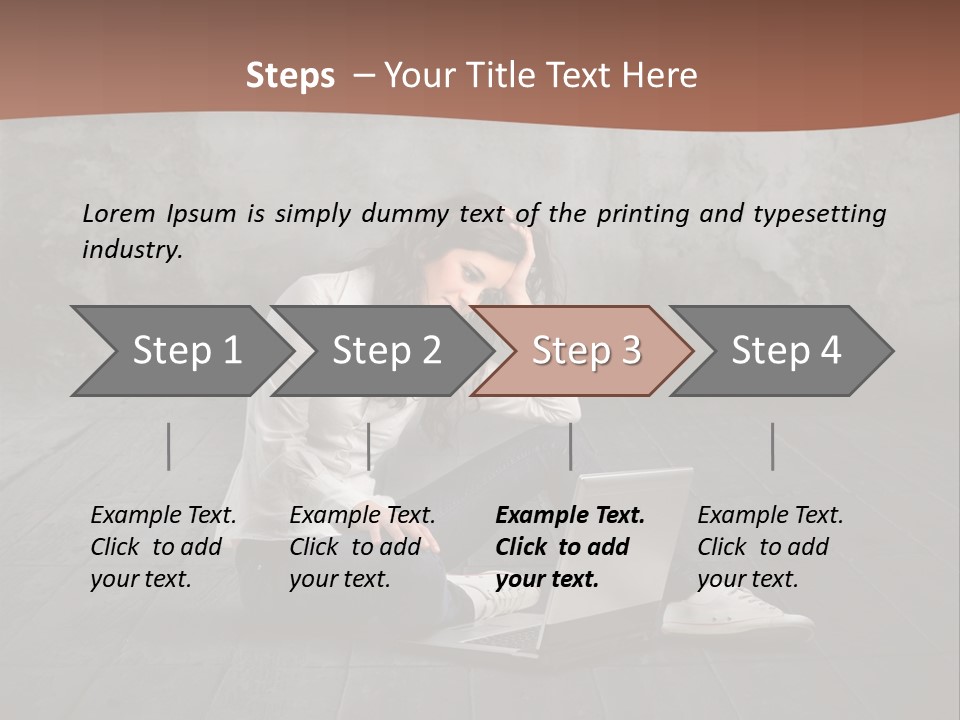 Study Female Girl PowerPoint Template