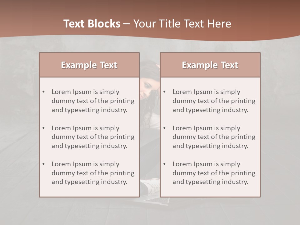 Study Female Girl PowerPoint Template