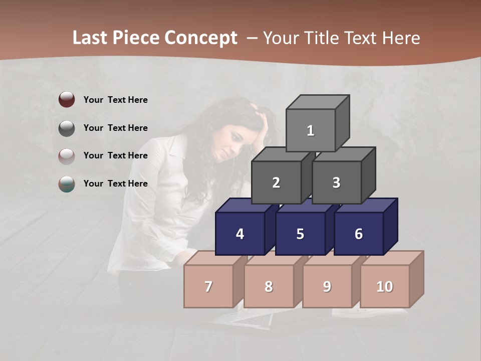 Study Female Girl PowerPoint Template