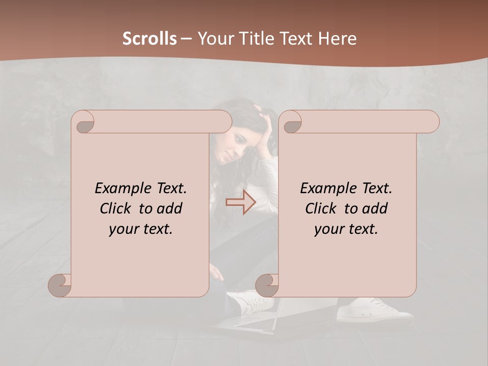 Study Female Girl PowerPoint Template
