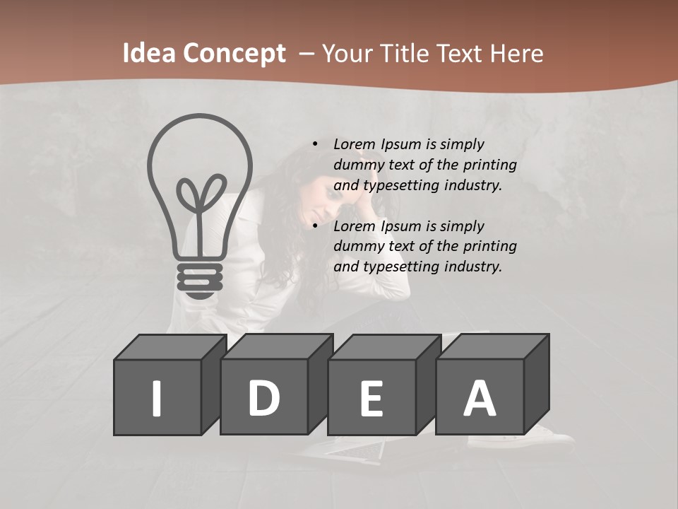 Study Female Girl PowerPoint Template