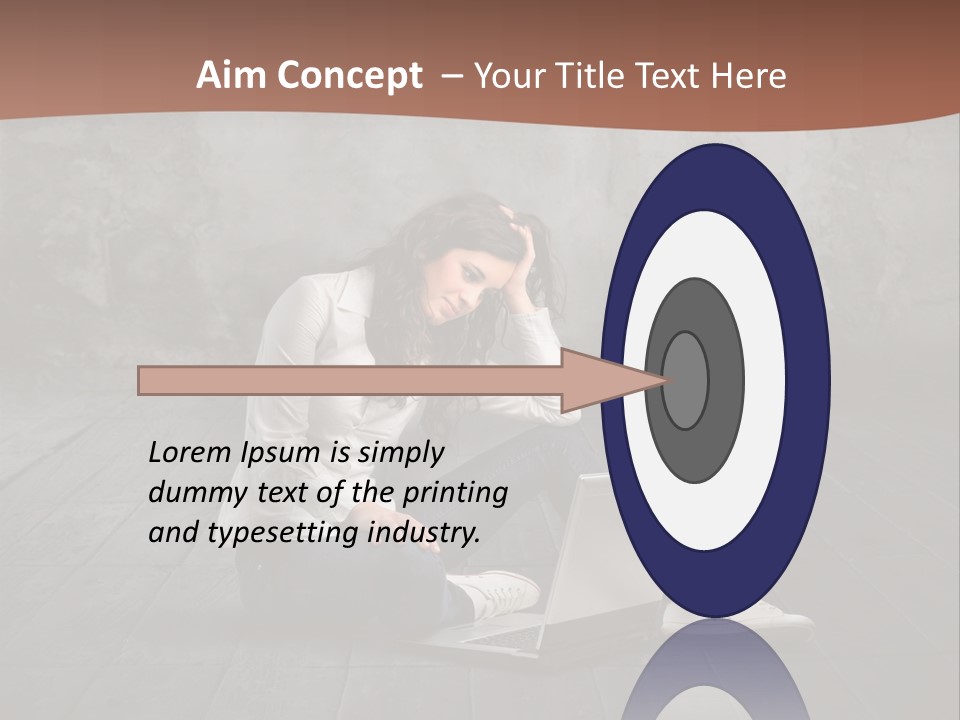 Study Female Girl PowerPoint Template