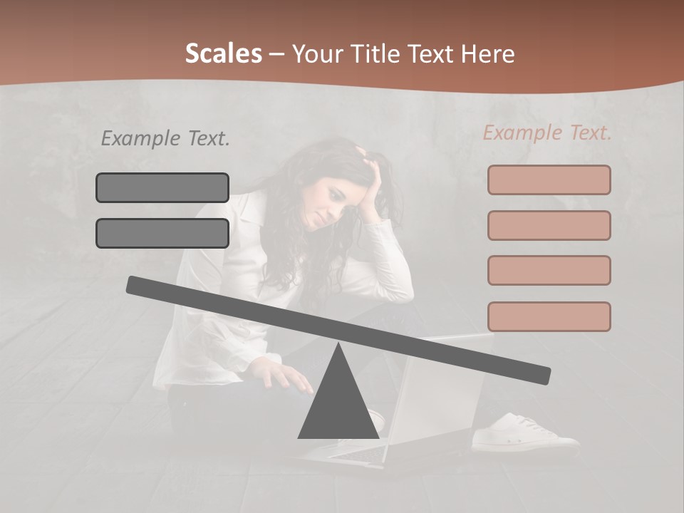 Study Female Girl PowerPoint Template