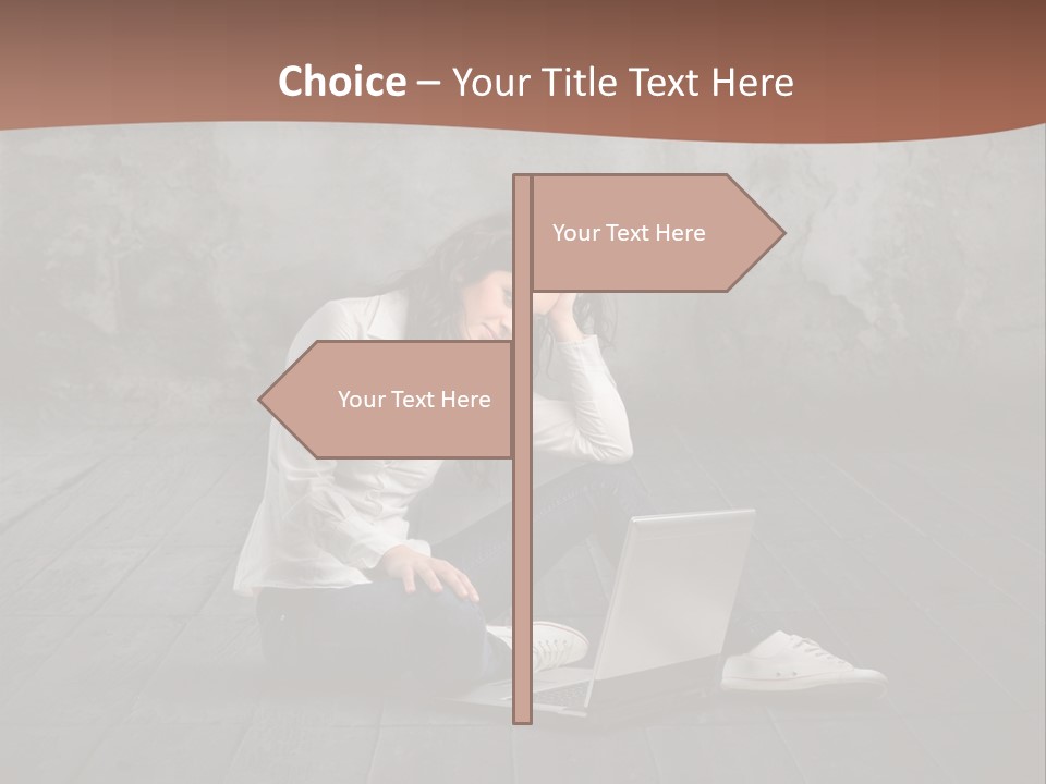 Study Female Girl PowerPoint Template