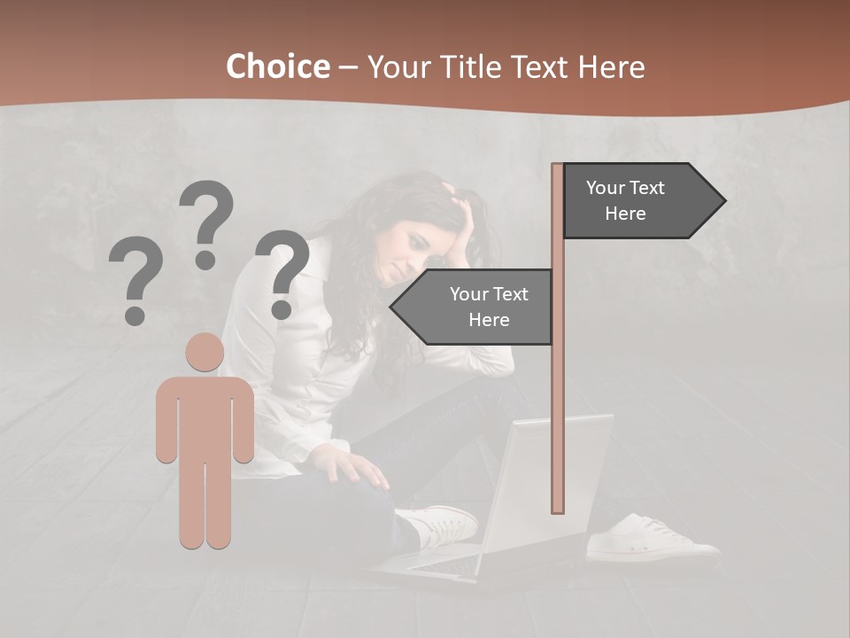 Study Female Girl PowerPoint Template