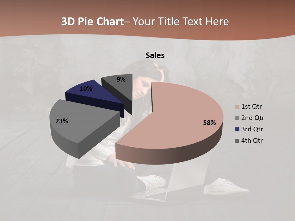 Study Female Girl PowerPoint Template