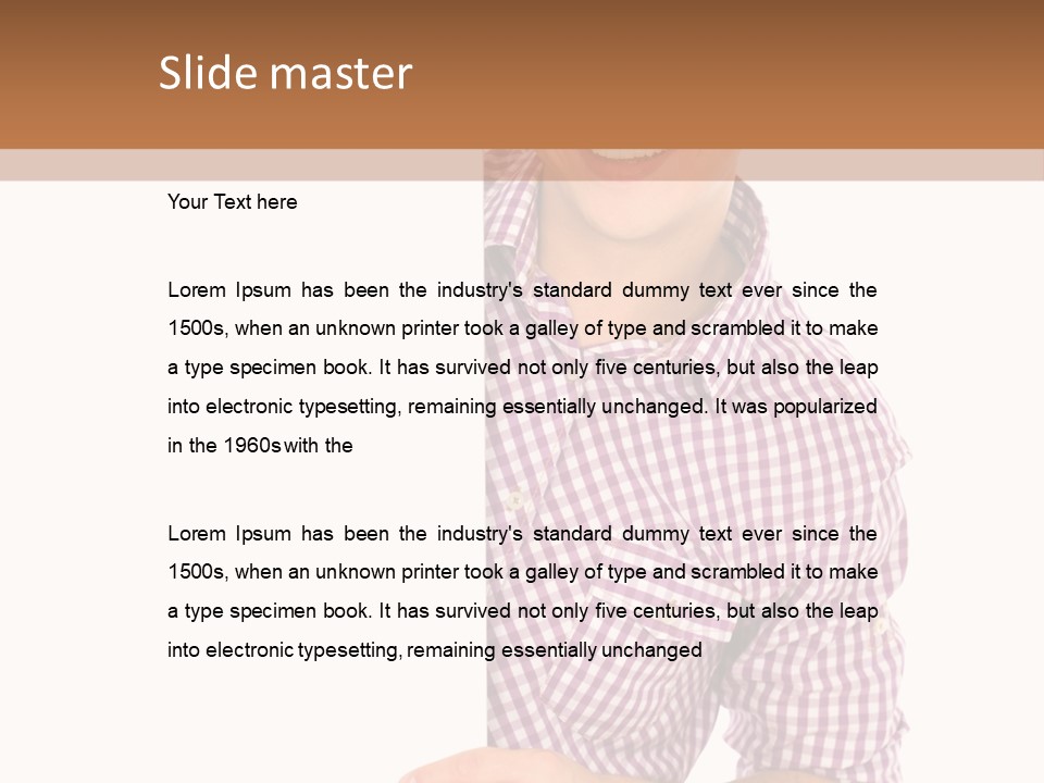 Isolated Holding Blank PowerPoint Template