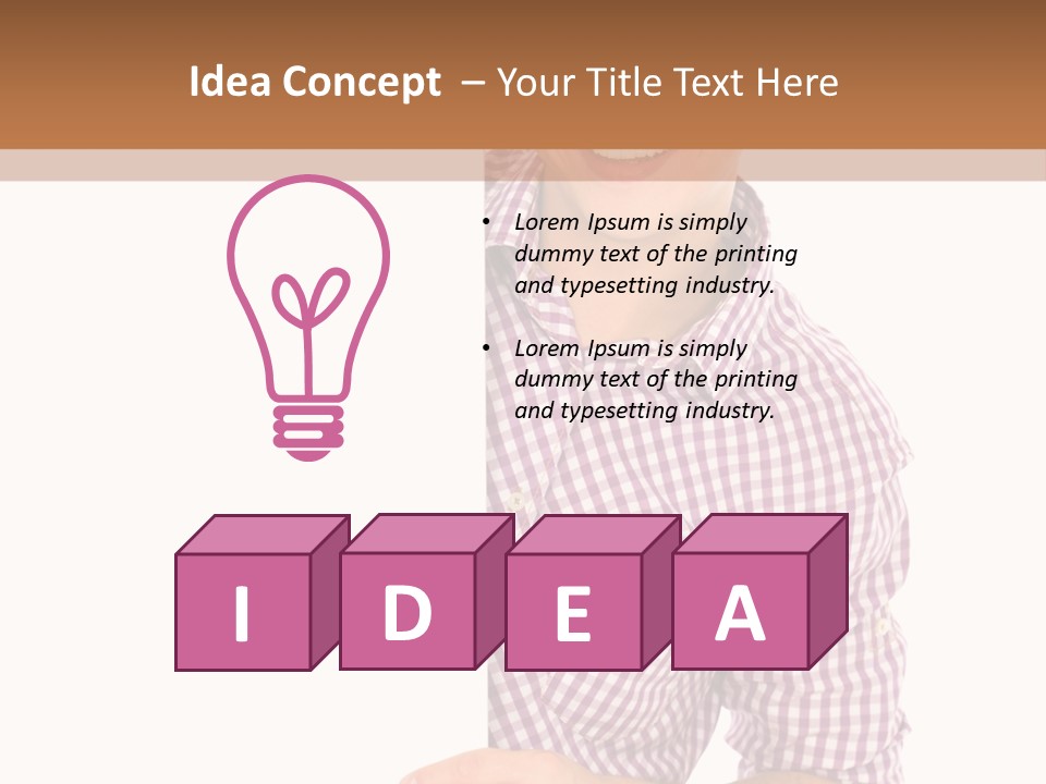 Isolated Holding Blank PowerPoint Template