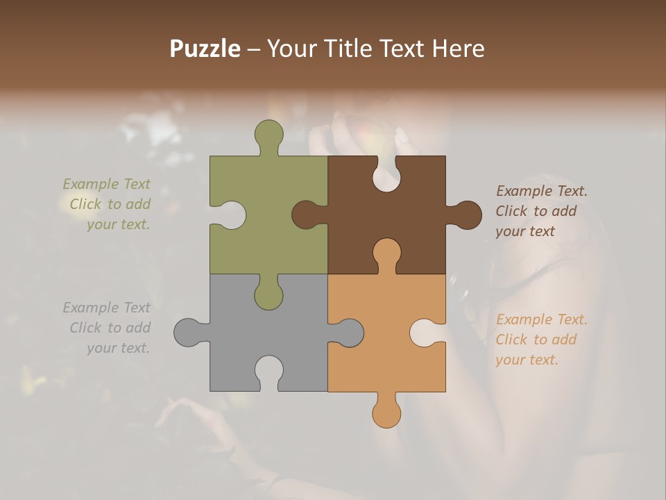 Expression Feminine Grass PowerPoint Template