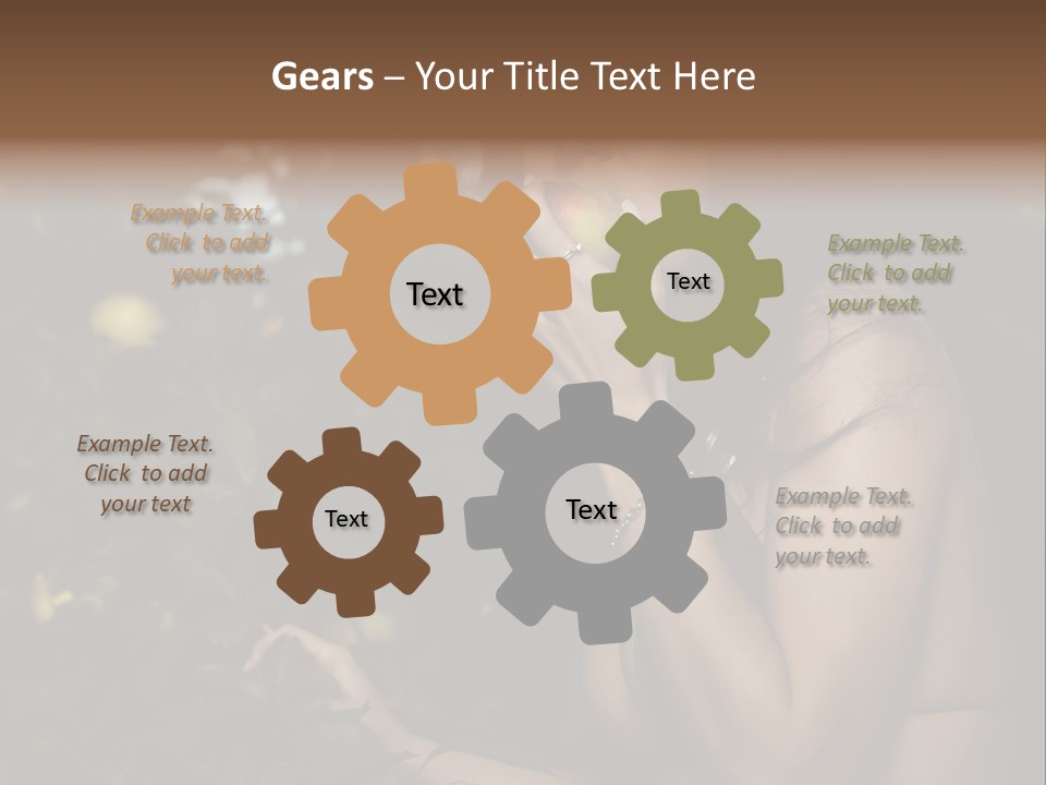 Expression Feminine Grass PowerPoint Template