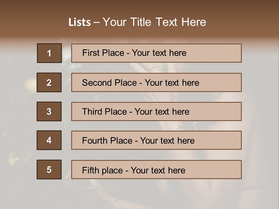 Expression Feminine Grass PowerPoint Template