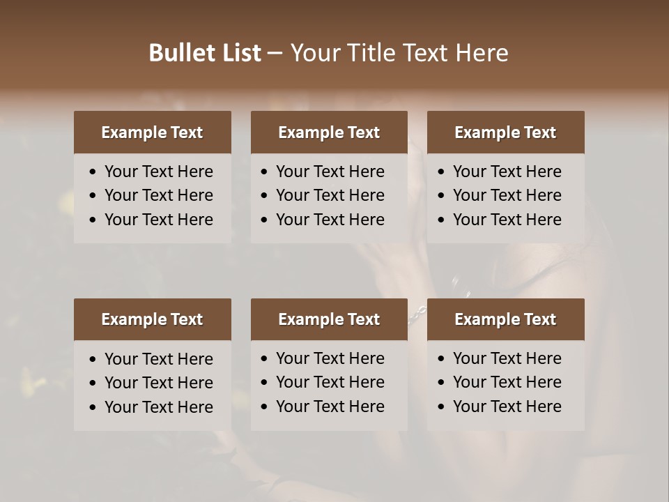 Expression Feminine Grass PowerPoint Template