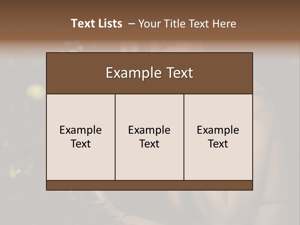 Expression Feminine Grass PowerPoint Template