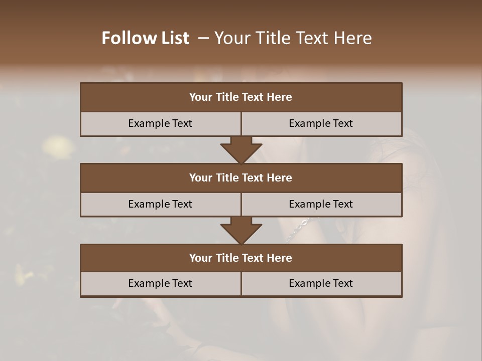 Expression Feminine Grass PowerPoint Template